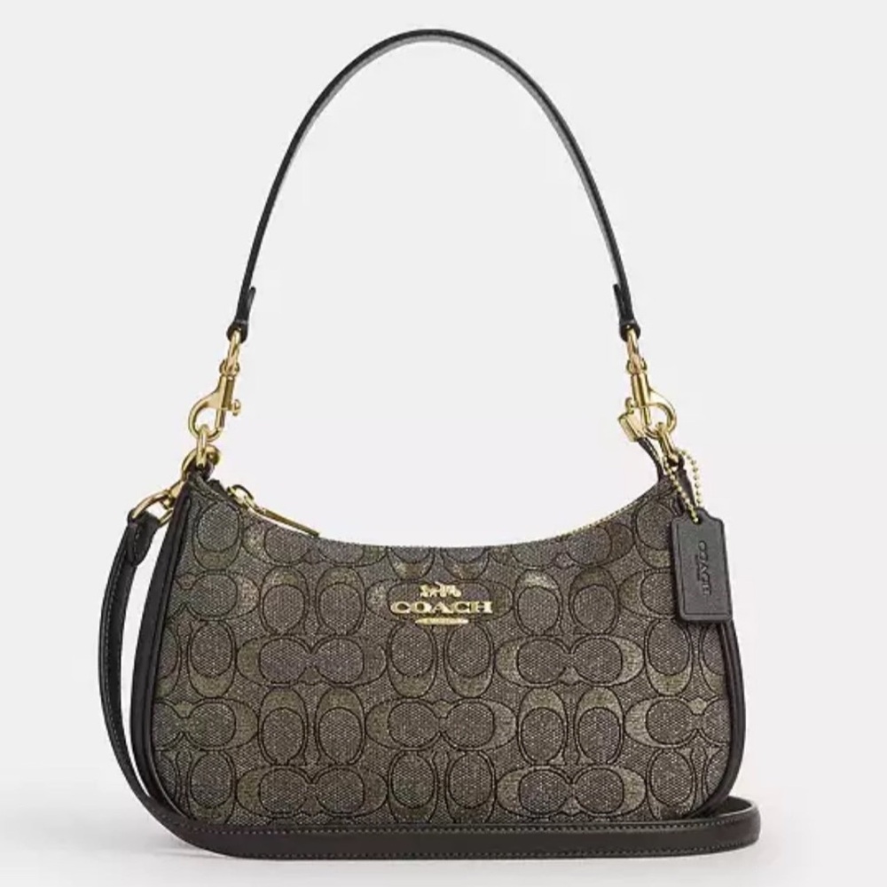 New Coach Teri Shoulder Bag In Signature Jacquard CCZ02